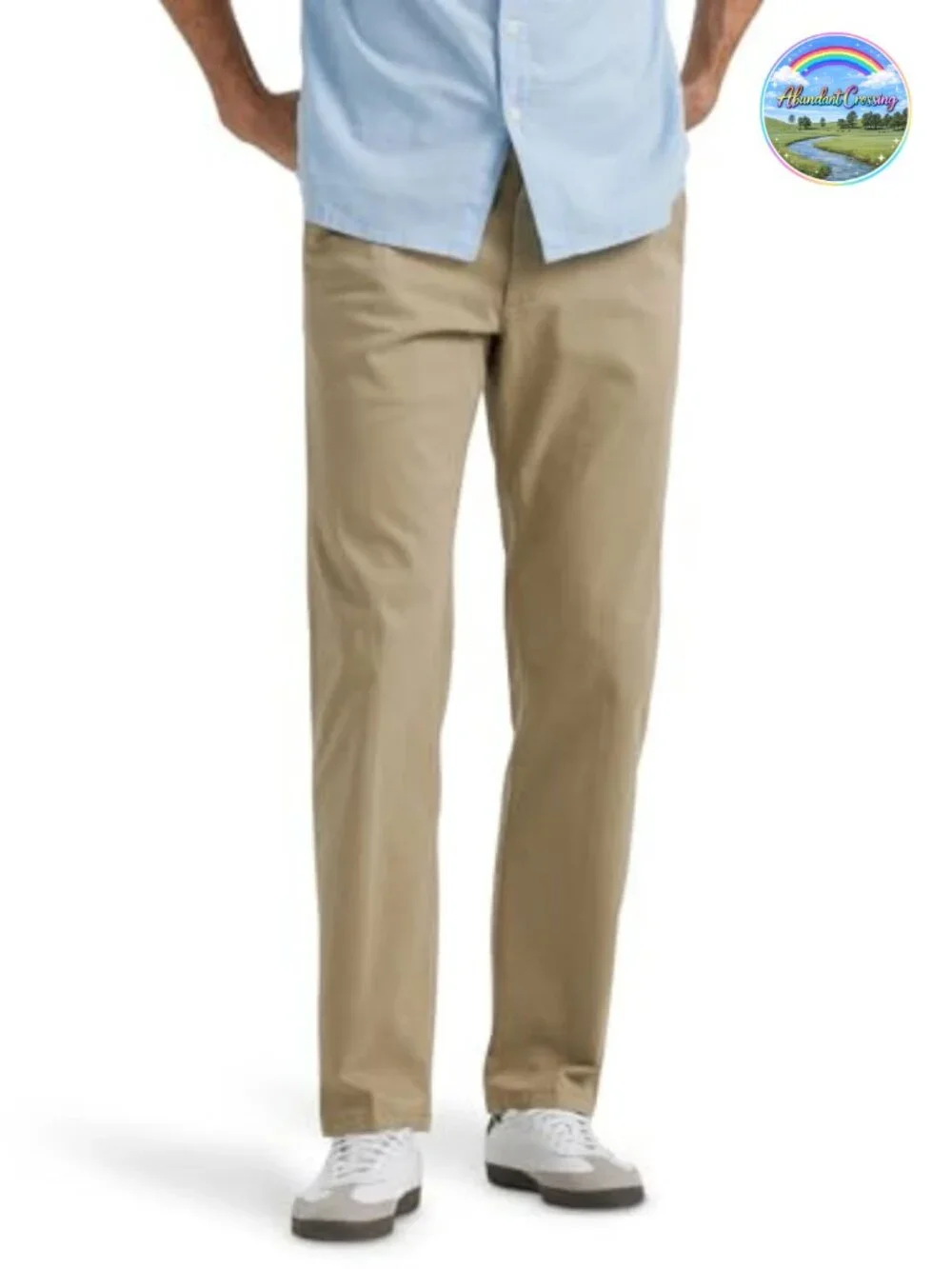 Lee Men's Extreme Motion Flat Front Regular Straight Pants Chinos